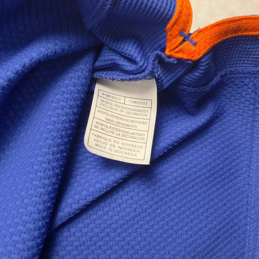 Nike Team Florida Gators Mens XXL‎ Polo Shirt Blue Orange Embroidered Logo NCAA